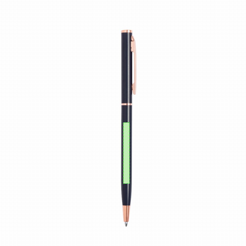 Branding diagram for Aluminium ballpoint pens, with rotating mechanism Noril – Area 6