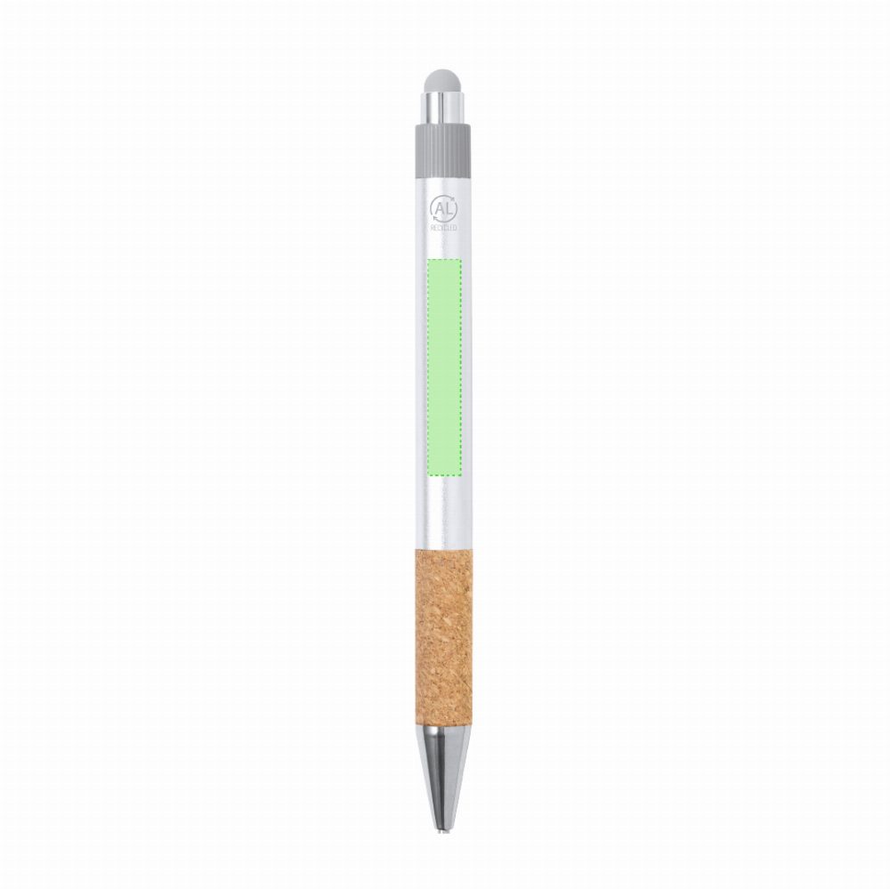 Branding diagram for Ballpoint pens of recycled aluminium, with printing mechanism Fobox – Area 3