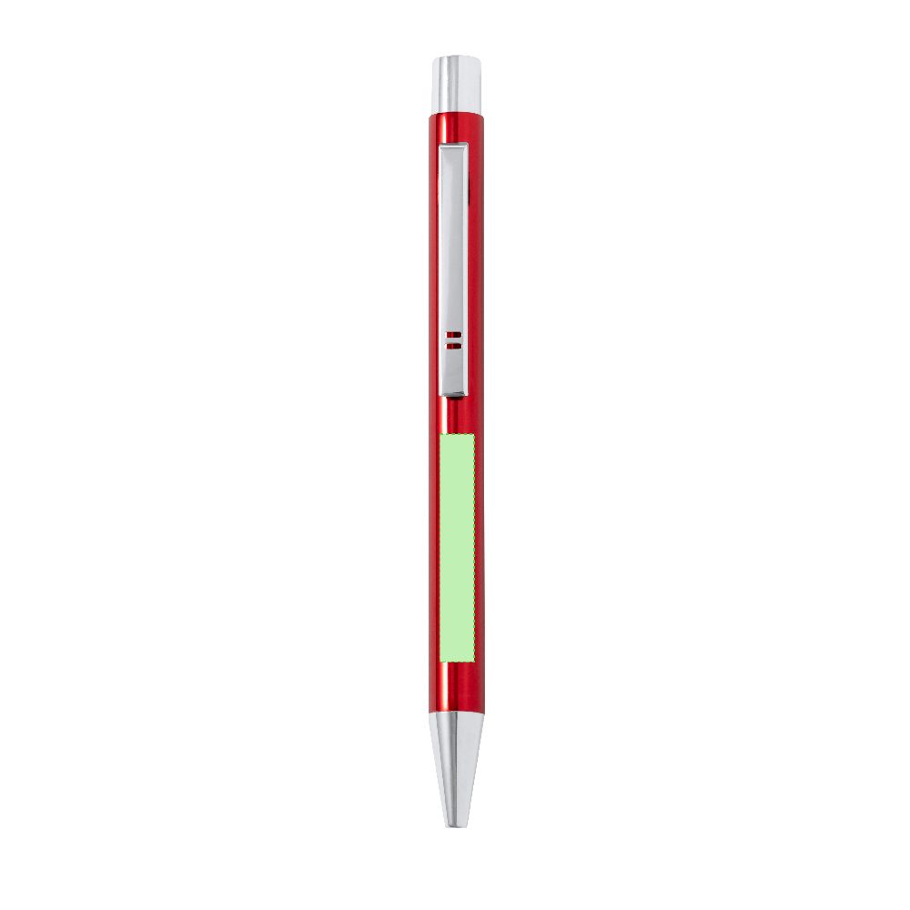 Branding diagram for Ballpoint pens of recycled aluminium, with printing mechanism Patrezen – Area 4