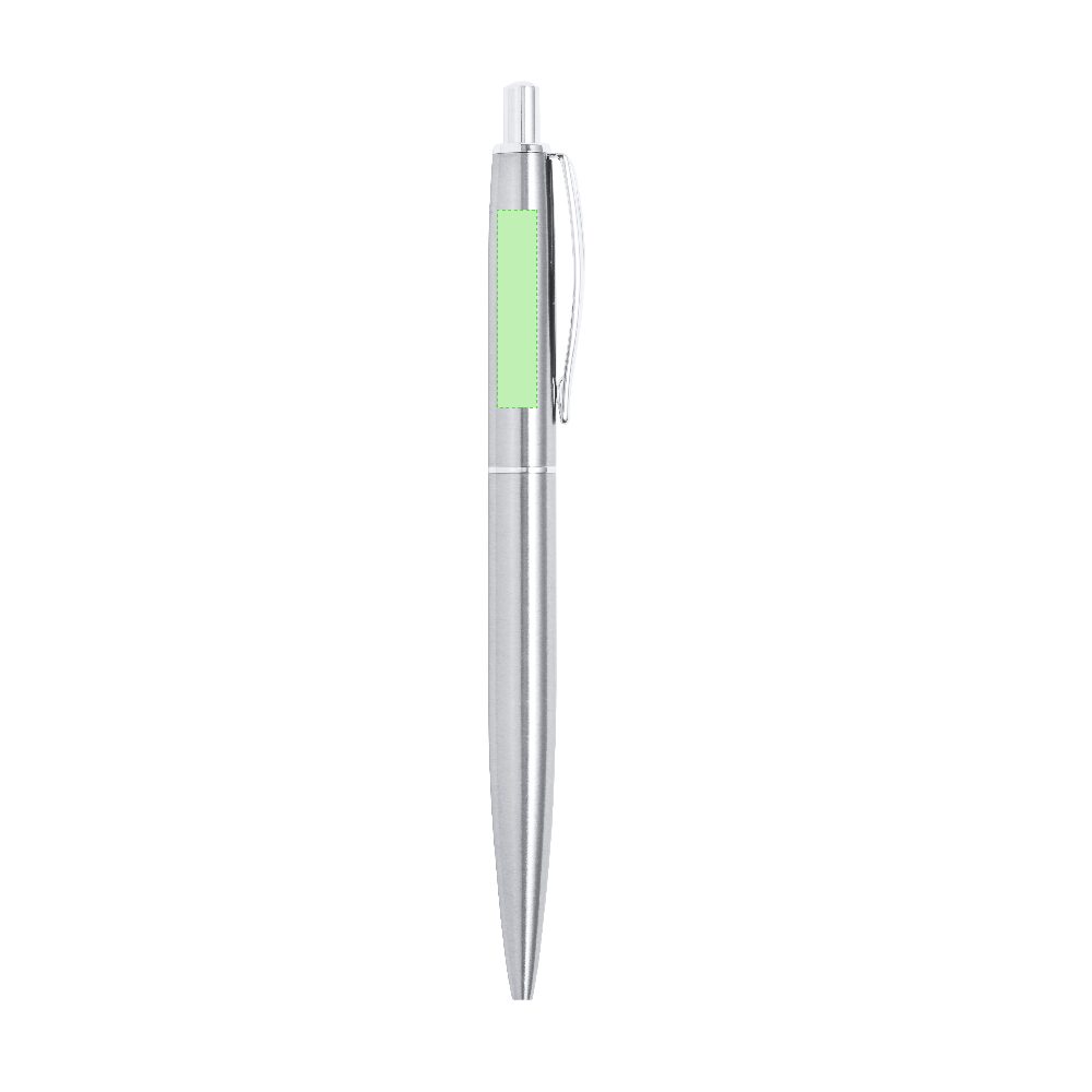 Branding diagram for Ballpoint pens of recycled stainless steel, with printing mechanism Lukonen – Area 2