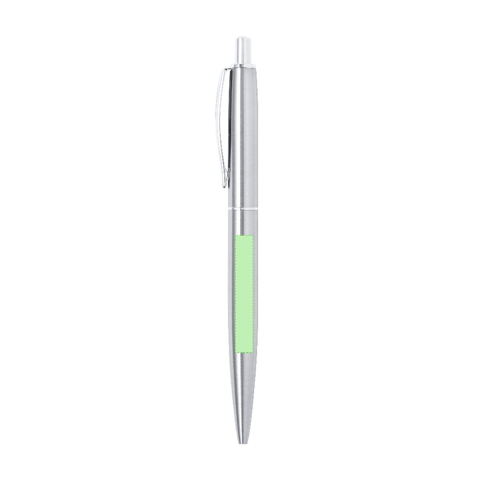 Branding diagram for Ballpoint pens of recycled stainless steel, with printing mechanism Lukonen – Area 4
