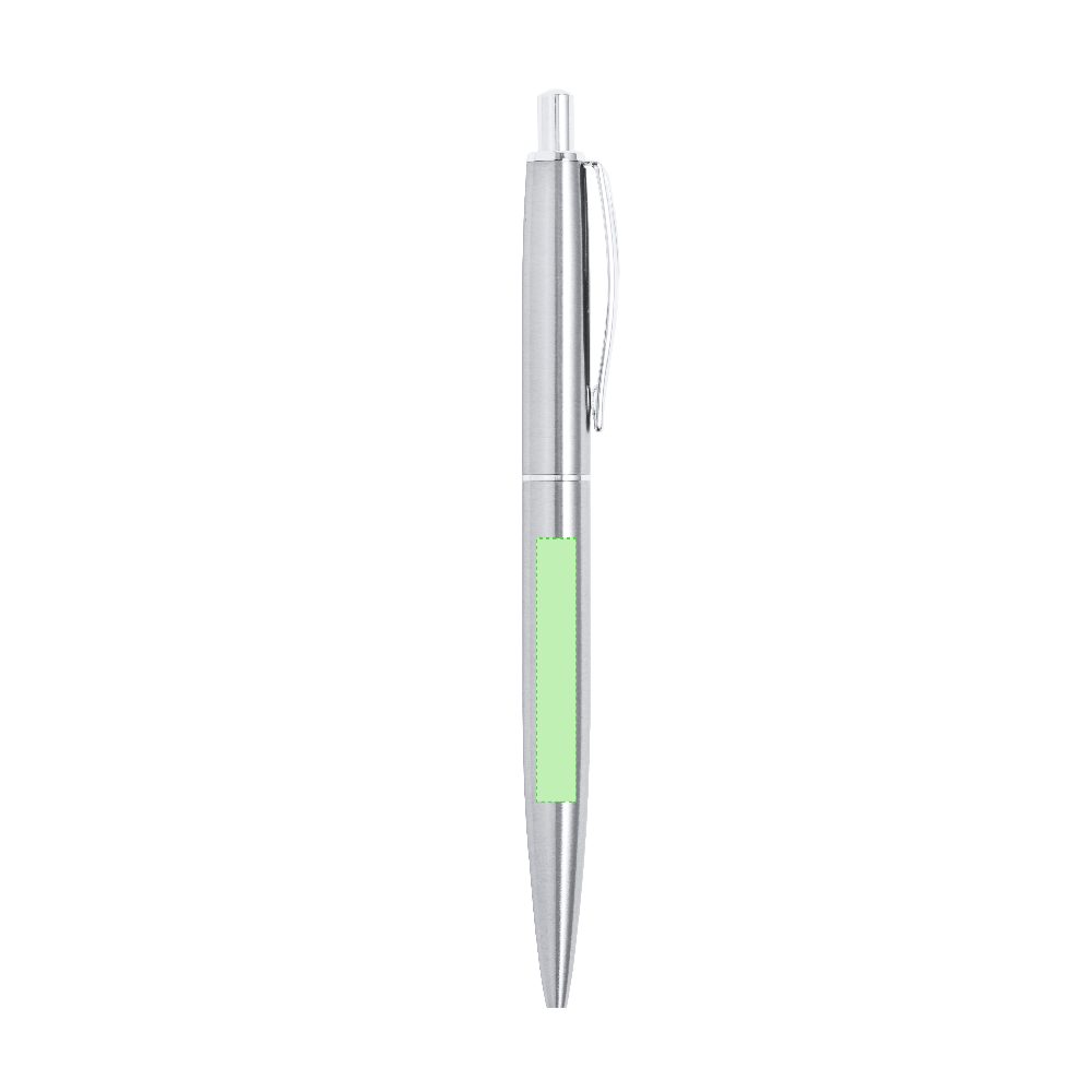 Branding diagram for Ballpoint pens of recycled stainless steel, with printing mechanism Lukonen – Area 5