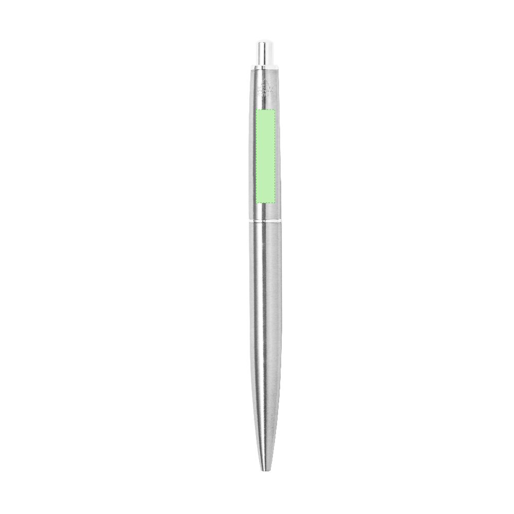 Branding diagram for Ballpoint pens of recycled stainless steel, with printing mechanism Lukonen – Area 3