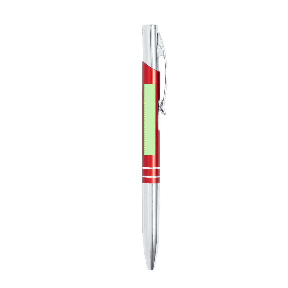 Branding diagram for Aluminium ballpoint pens, with printing mechanism Mafei – Area 2