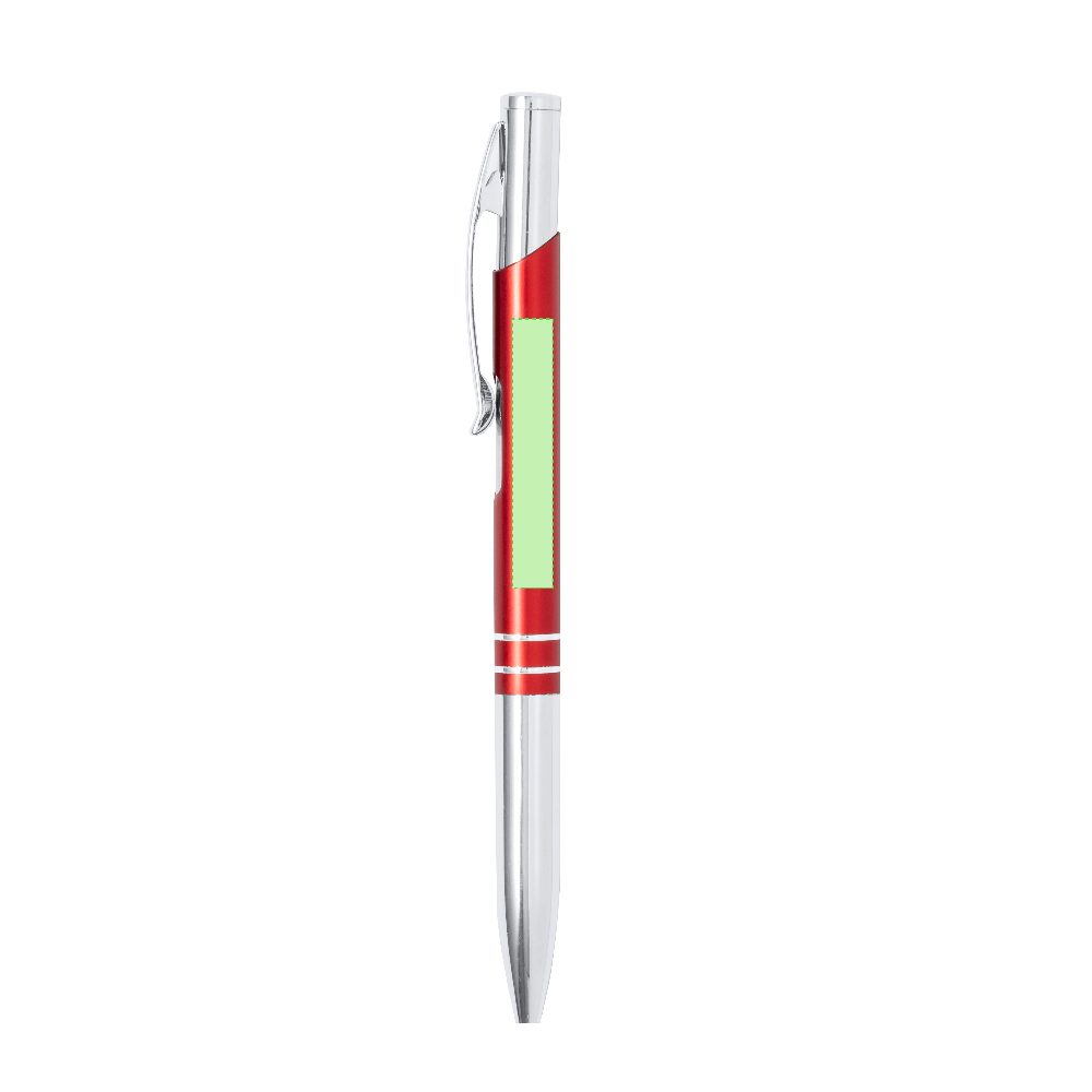 Branding diagram for Aluminium ballpoint pens, with printing mechanism Mafei – Area 1
