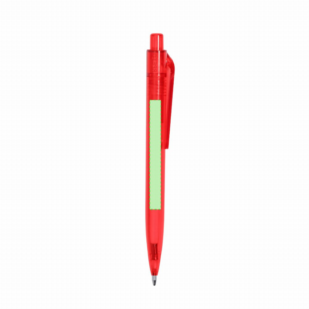 Branding diagram for Ballpoint pens of RPET, with printing mechanism Surten – Area 1