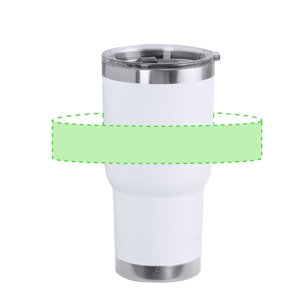 Druckskizze für Thermotasse aus recyceltem Edelstahl, 600 ml Paster – Fläche 1