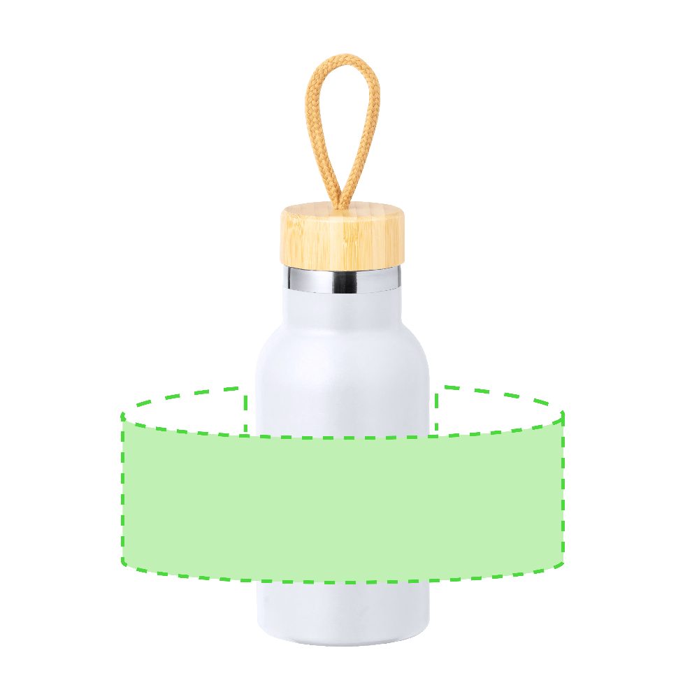 Branding diagram for Stainless steel thermal bottle, 350 ml Flazer – Area 6