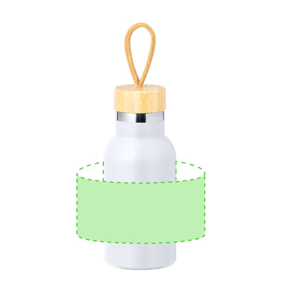 Branding diagram for Stainless steel thermal bottle, 350 ml Flazer – Area 5