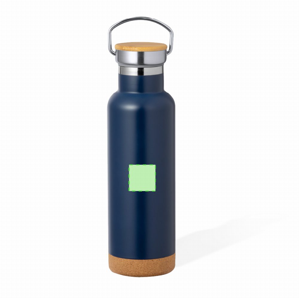 Branding diagram for Stainless steel thermal bottle, 650 ml Dixont – Area 2