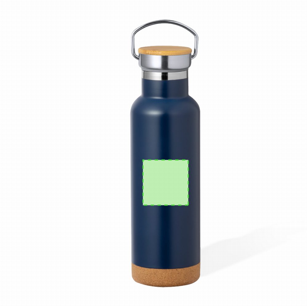 Branding diagram for Stainless steel thermal bottle, 650 ml Dixont – Area 3