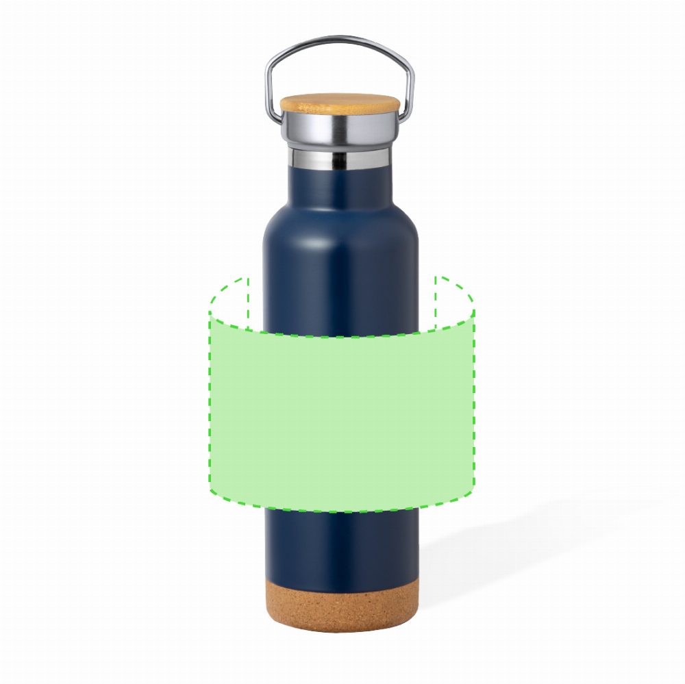 Branding diagram for Stainless steel thermal bottle, 650 ml Dixont – Area 6