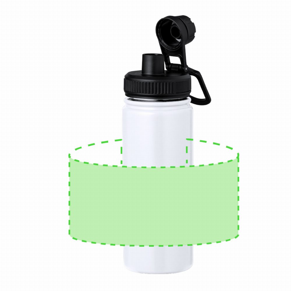 Branding diagram for Stainless steel thermal flask, 550 ml Corvac – Area 1