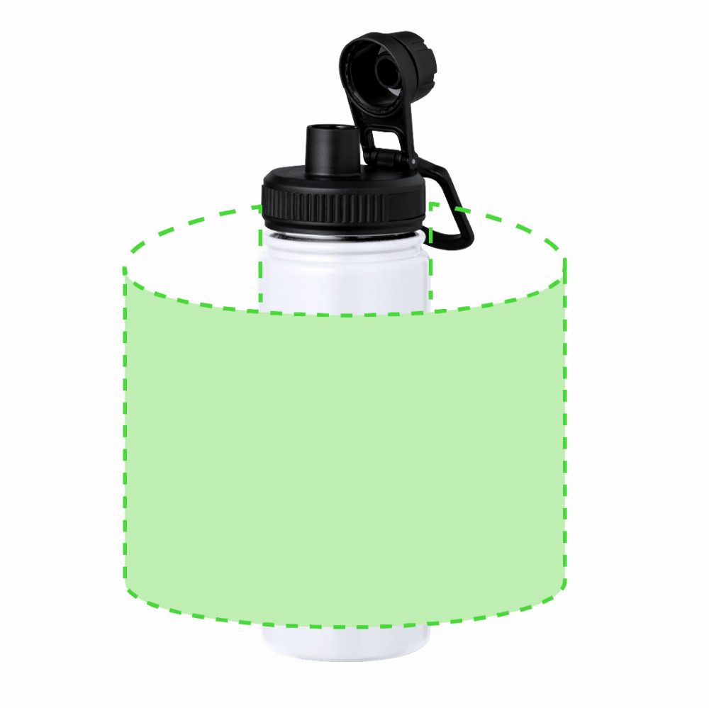 Branding diagram for Stainless steel thermal flask, 550 ml Corvac – Area 9