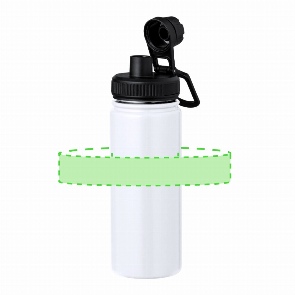 Branding diagram for Stainless steel thermal flask, 550 ml Corvac – Area 7