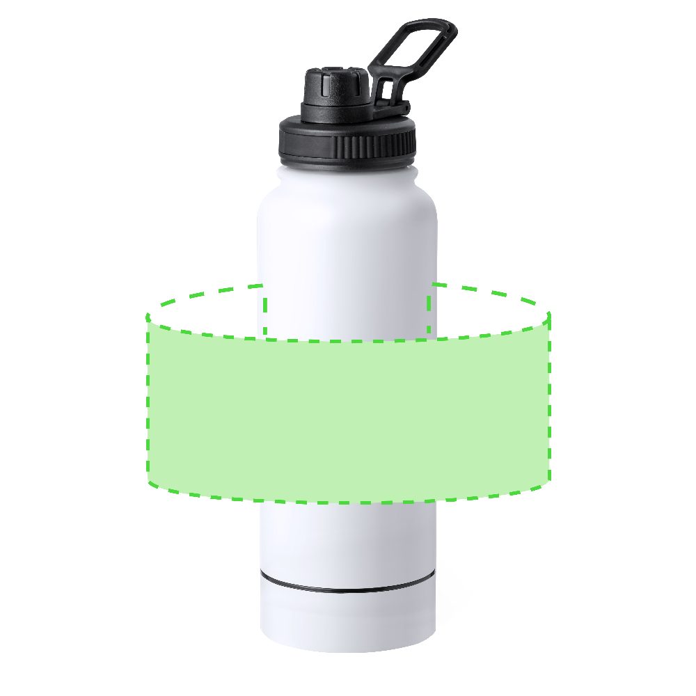 Druckskizze für Thermoflasche aus Edelstahl Wankex – Fläche 1