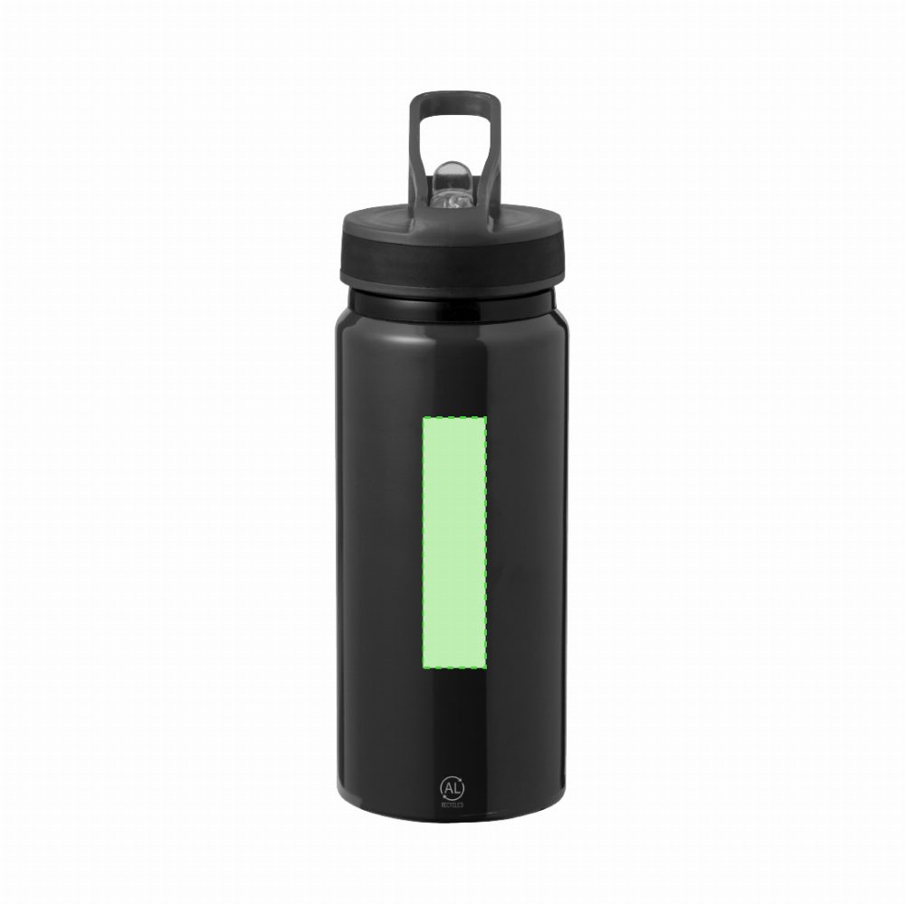 Branding diagram for Recycled aluminium drinking bottle, 680 ml Nolde – Area 2