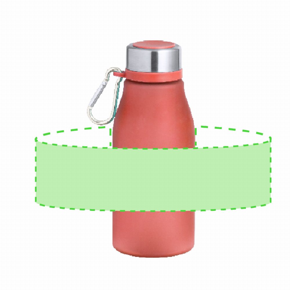 Branding diagram for Drinking bottle of RPET, 370 ml Katsur – Area 1