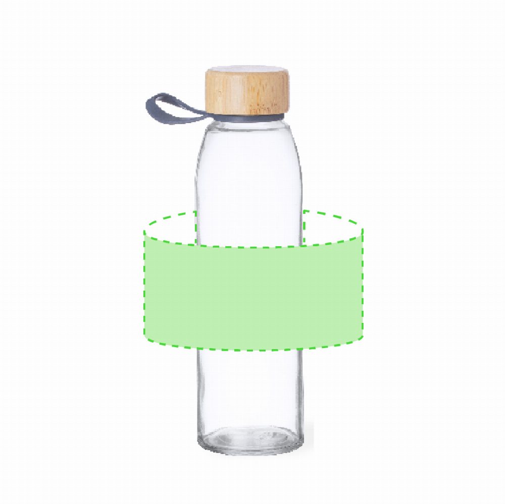 Branding diagram for Glass drinking bottle, 500 ml Toniox – Area 4