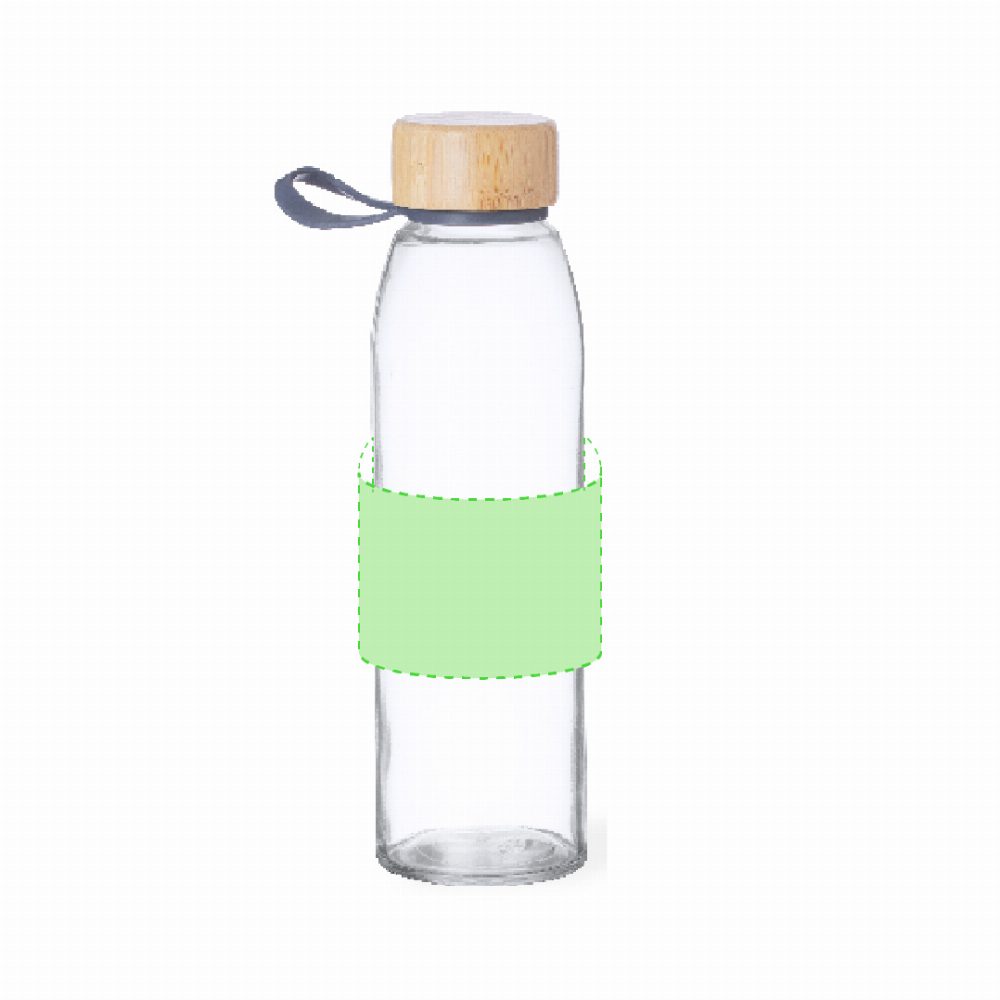 Branding diagram for Glass drinking bottle, 500 ml Toniox – Area 5