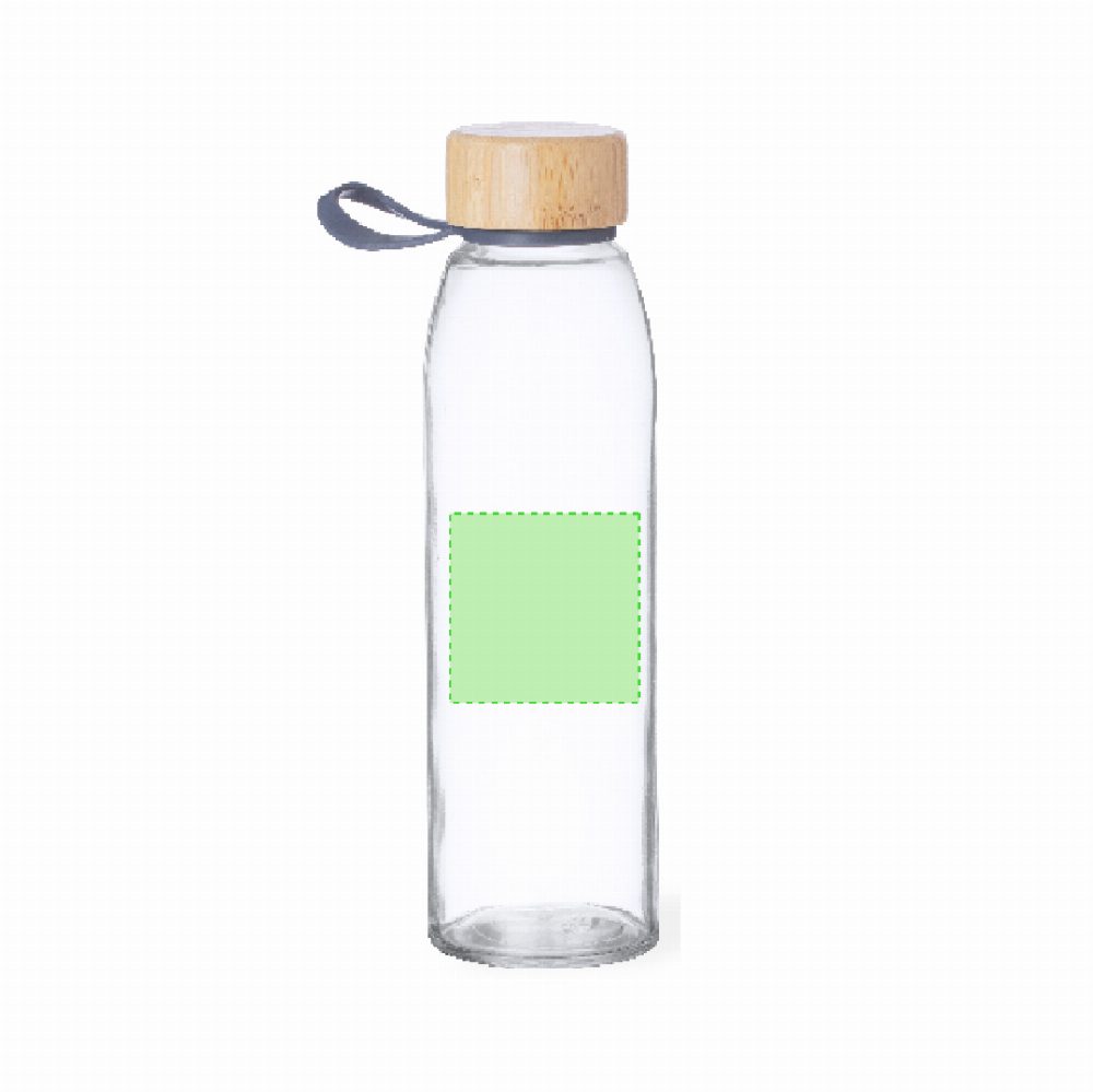 Branding diagram for Glass drinking bottle, 500 ml Toniox – Area 6