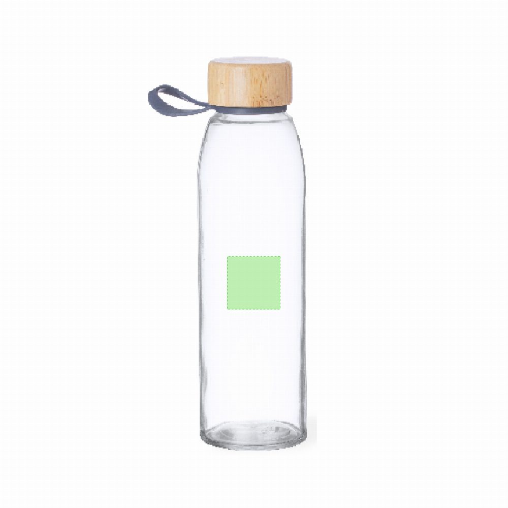 Branding diagram for Glass drinking bottle, 500 ml Toniox – Area 7