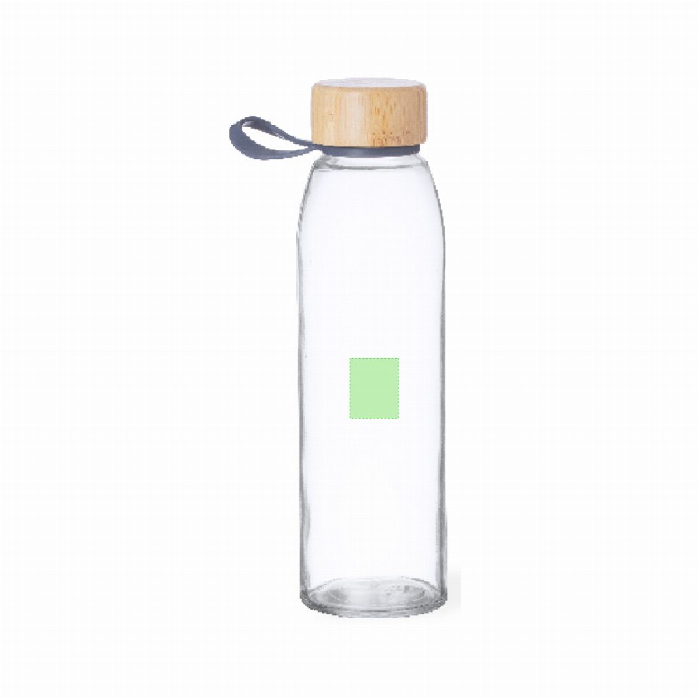 Branding diagram for Glass drinking bottle, 500 ml Toniox – Area 8