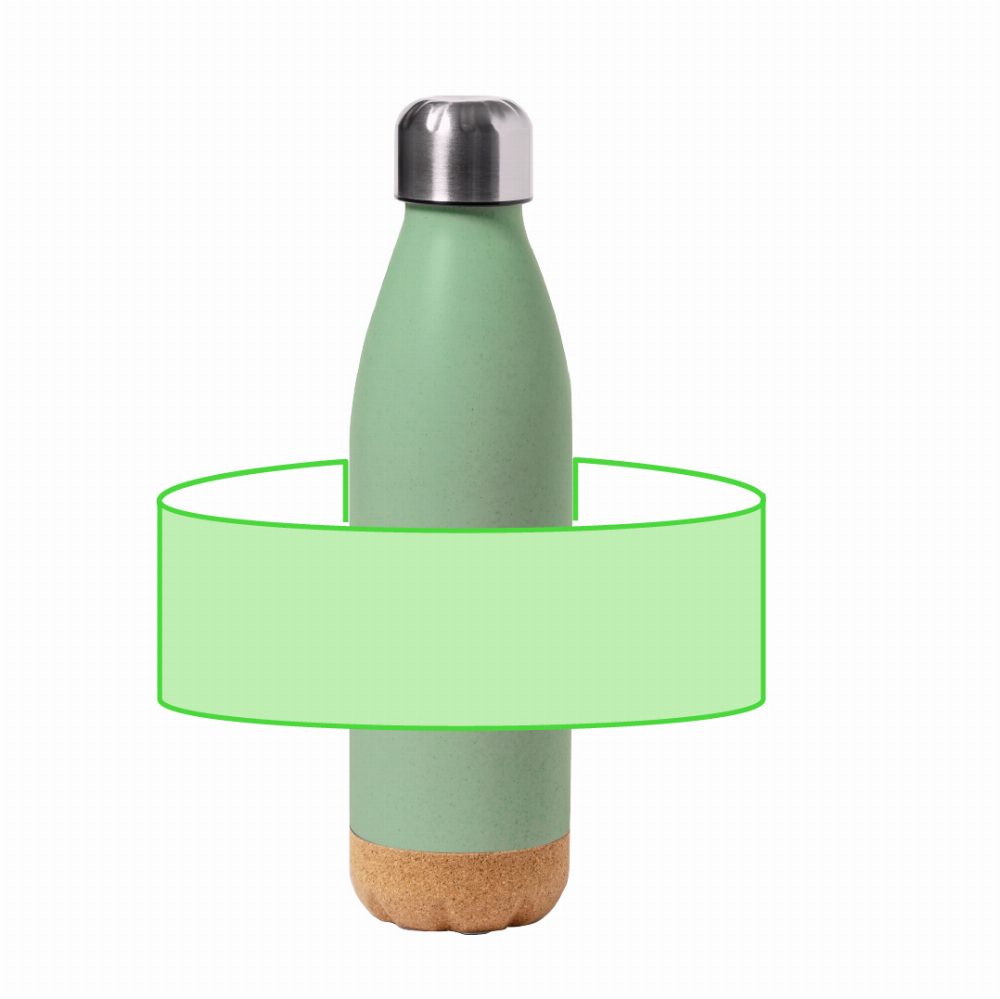 Branding diagram for Drinking bottle 650 ml Stroud – Area 2