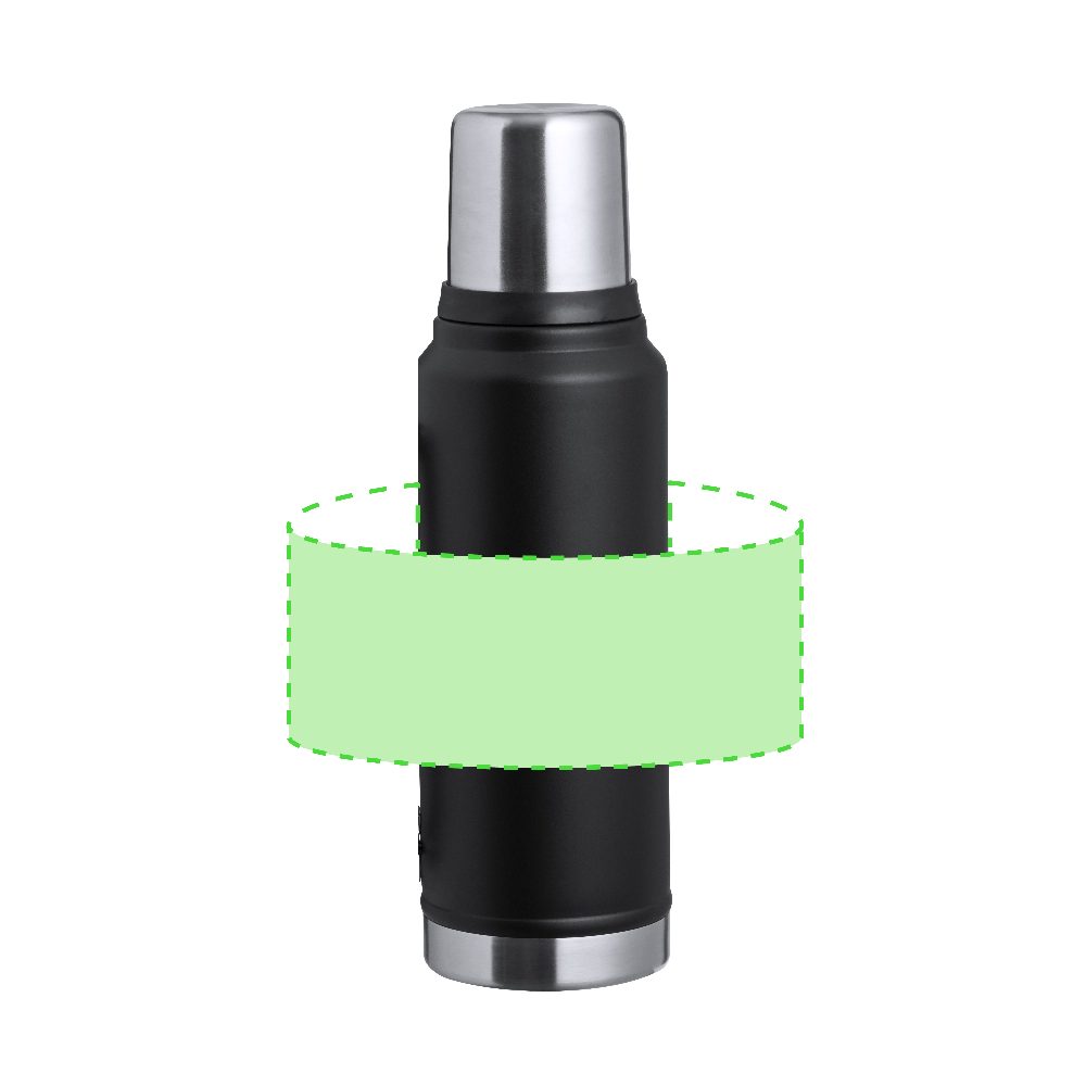 Druckskizze für Thermoflasche aus Edelstahl, 200 ml Jokinen – Fläche 1