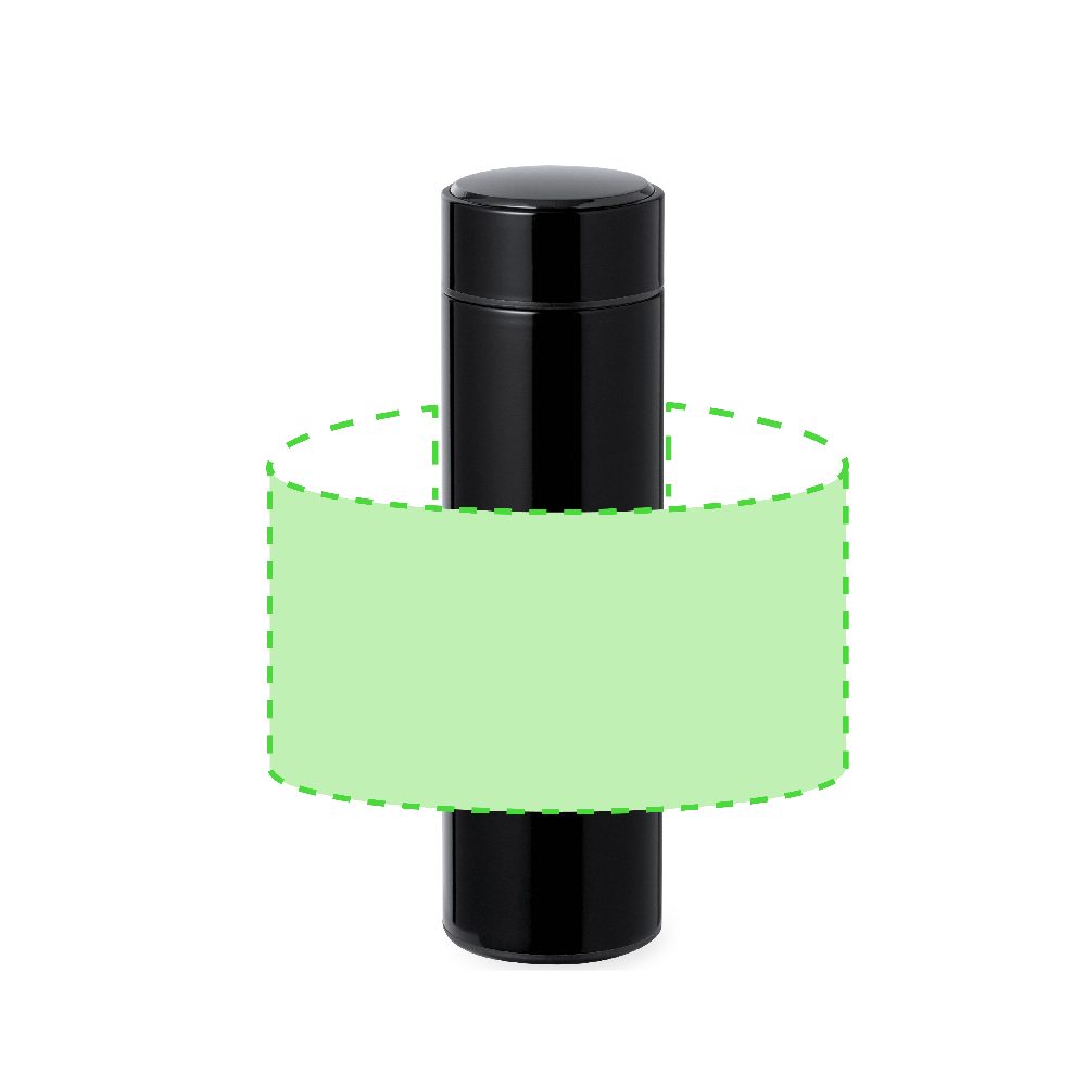 Branding diagram for Stainless steel thermal bottle 450 ml Sutung – Area 1