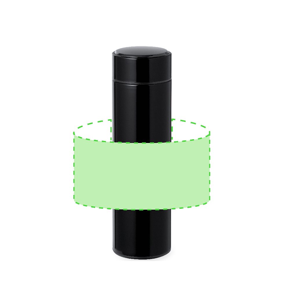 Branding diagram for Stainless steel thermal bottle 450 ml Sutung – Area 8