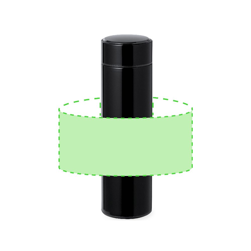 Branding diagram for Stainless steel thermal bottle 450 ml Sutung – Area 9