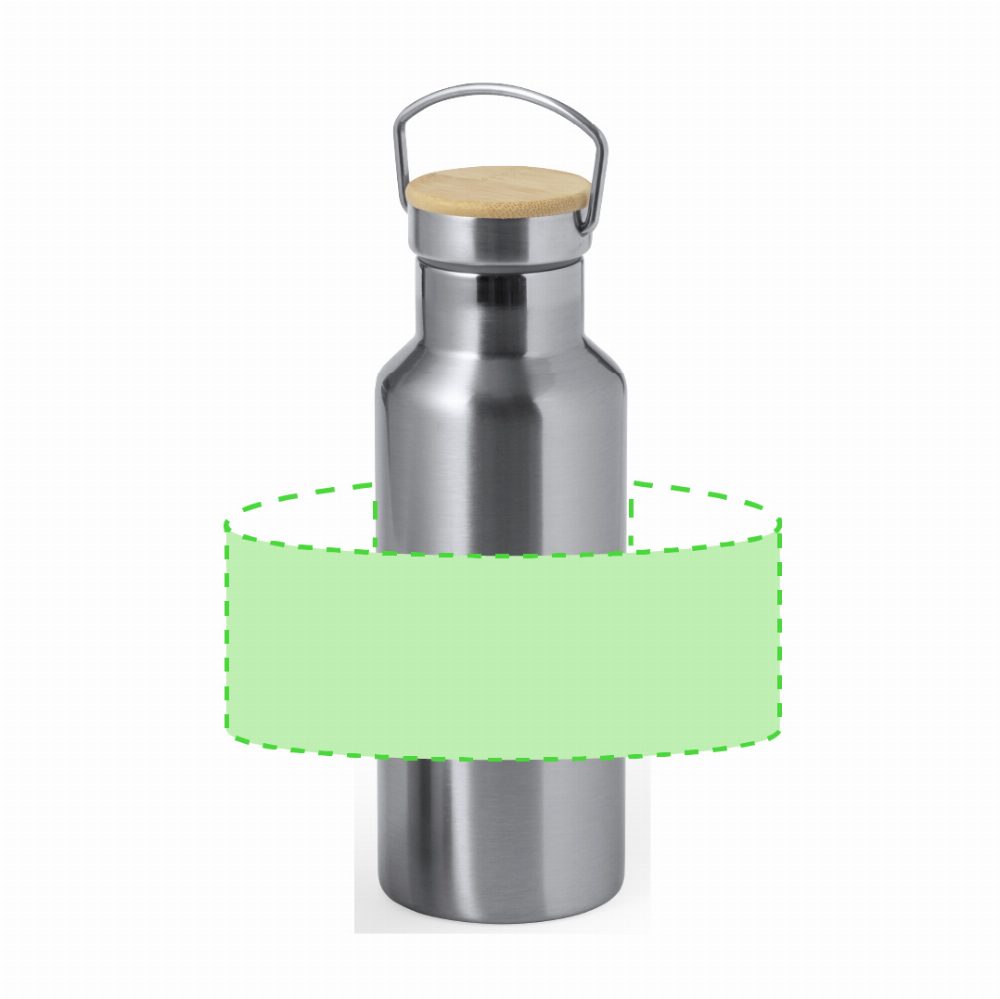 Branding diagram for Thermo Bottles Gift Set with Cups Debris – Area 6