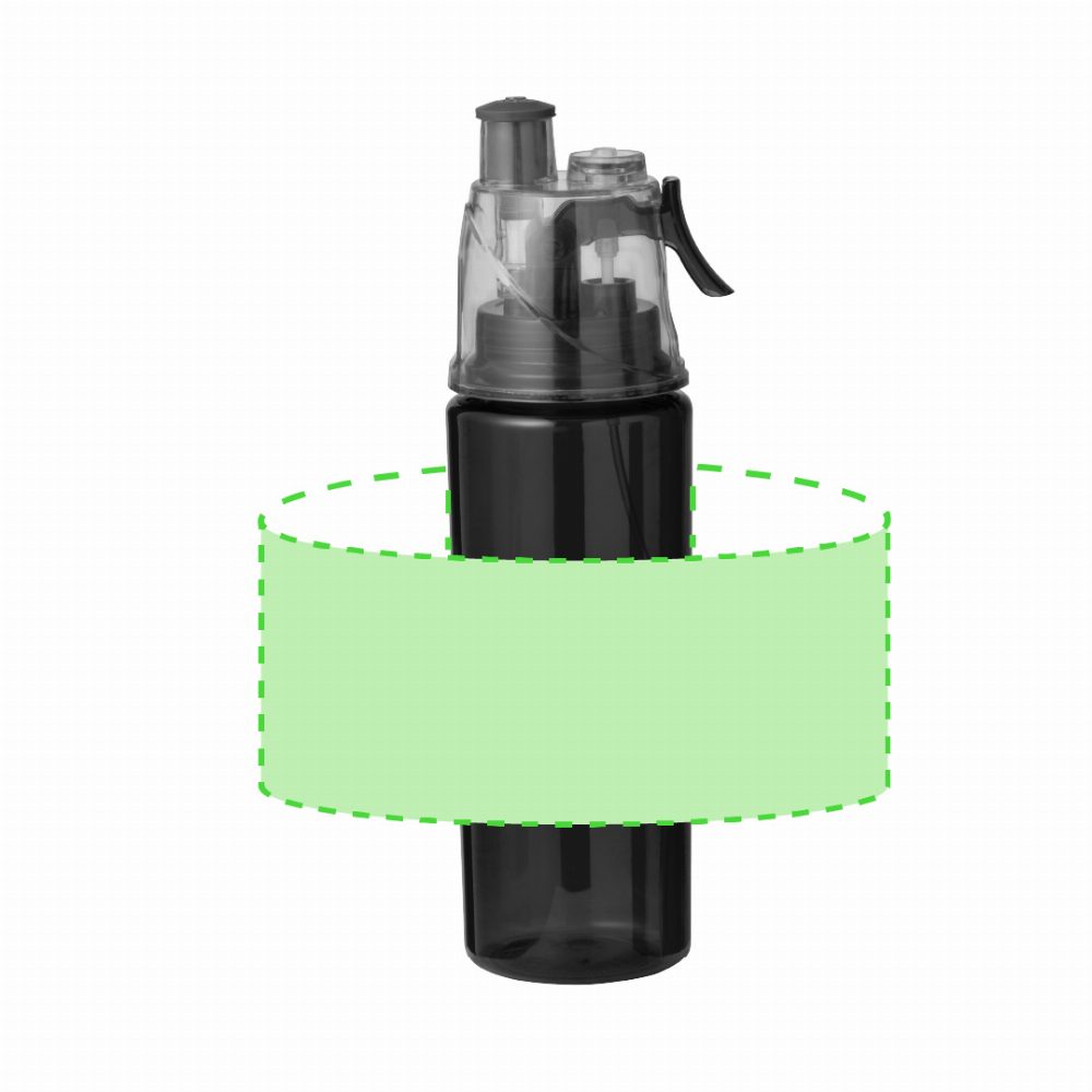 Branding diagram for Spraying bottle 600 ml Fluxi – Area 1