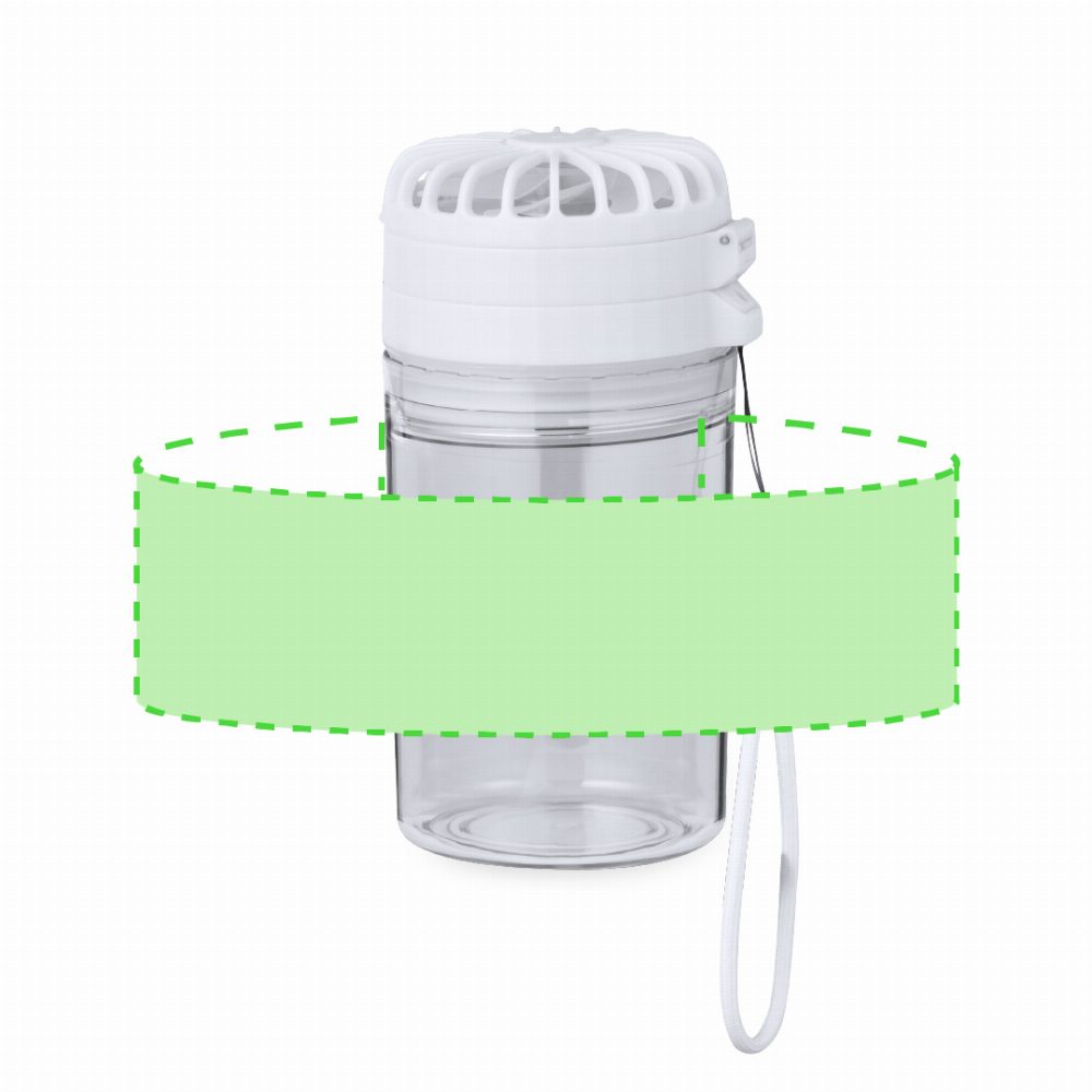 Branding diagram for Drinking bottle with fan made of tritane, 350 ml Zexen – Area 1