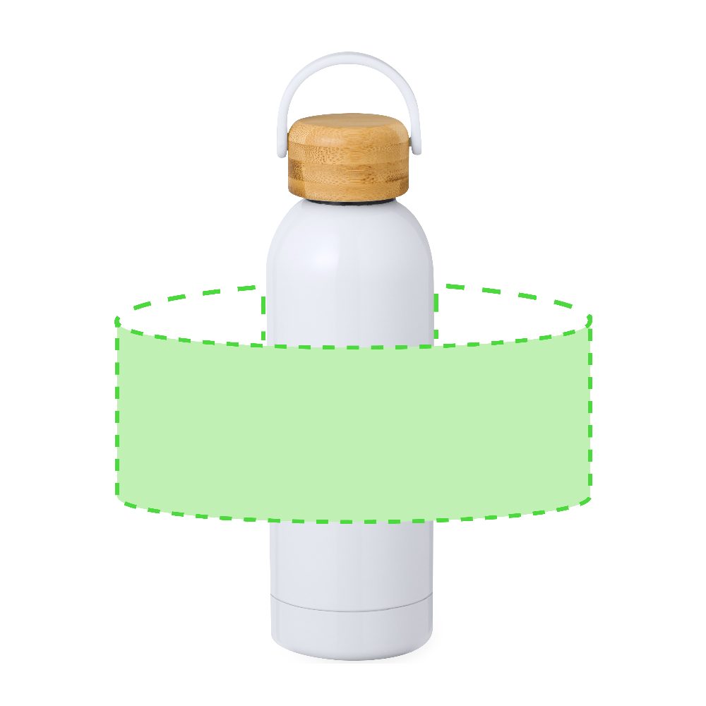 Branding diagram for Stainless steel thermal flask for sublimation printing, 500 ml Jano – Area 2
