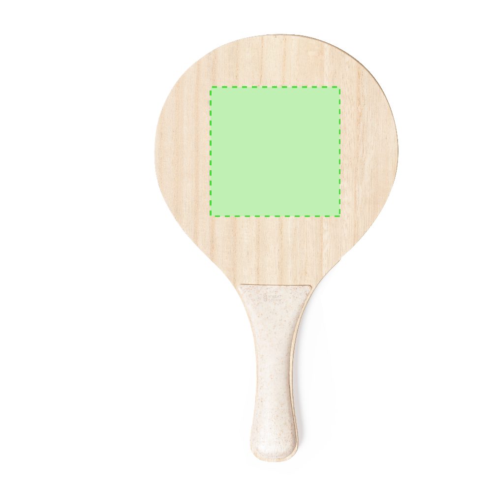 Branding diagram for Beachball racket for sublimation printing Zaxia – Area 3