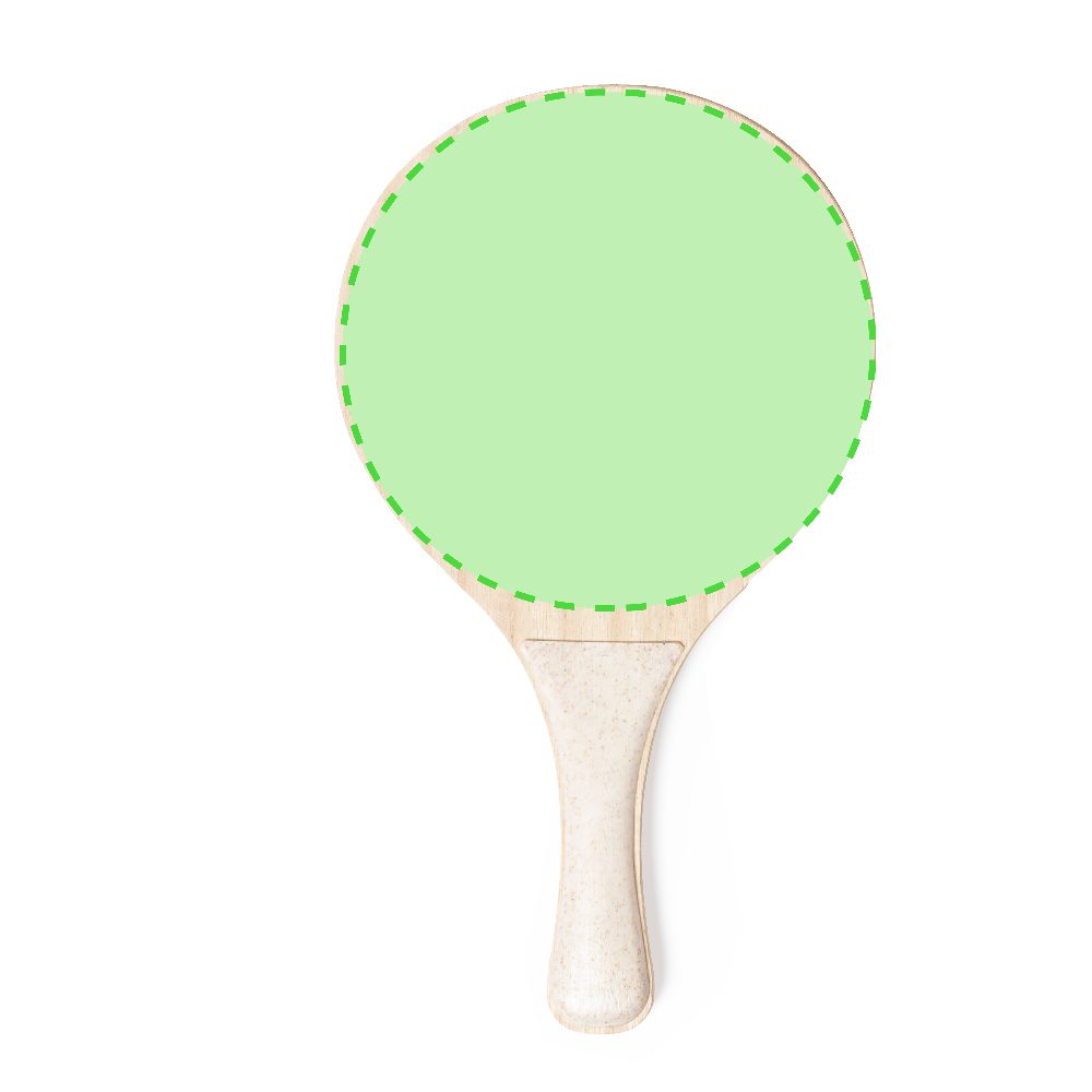 Branding diagram for Beachball racket for sublimation printing Zaxia – Area 5