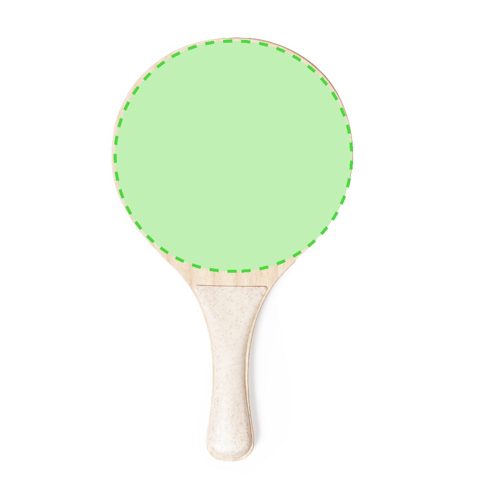 Branding diagram for Beachball racket for sublimation printing Zaxia – Area 6