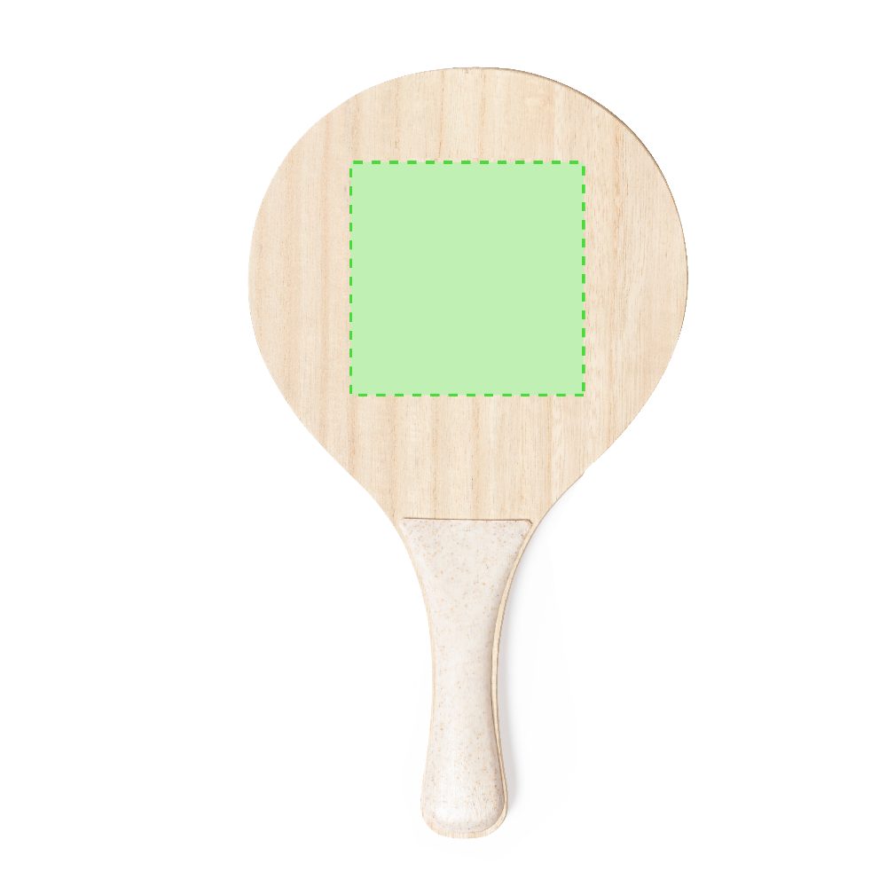 Branding diagram for Beachball racket for sublimation printing Zaxia – Area 8