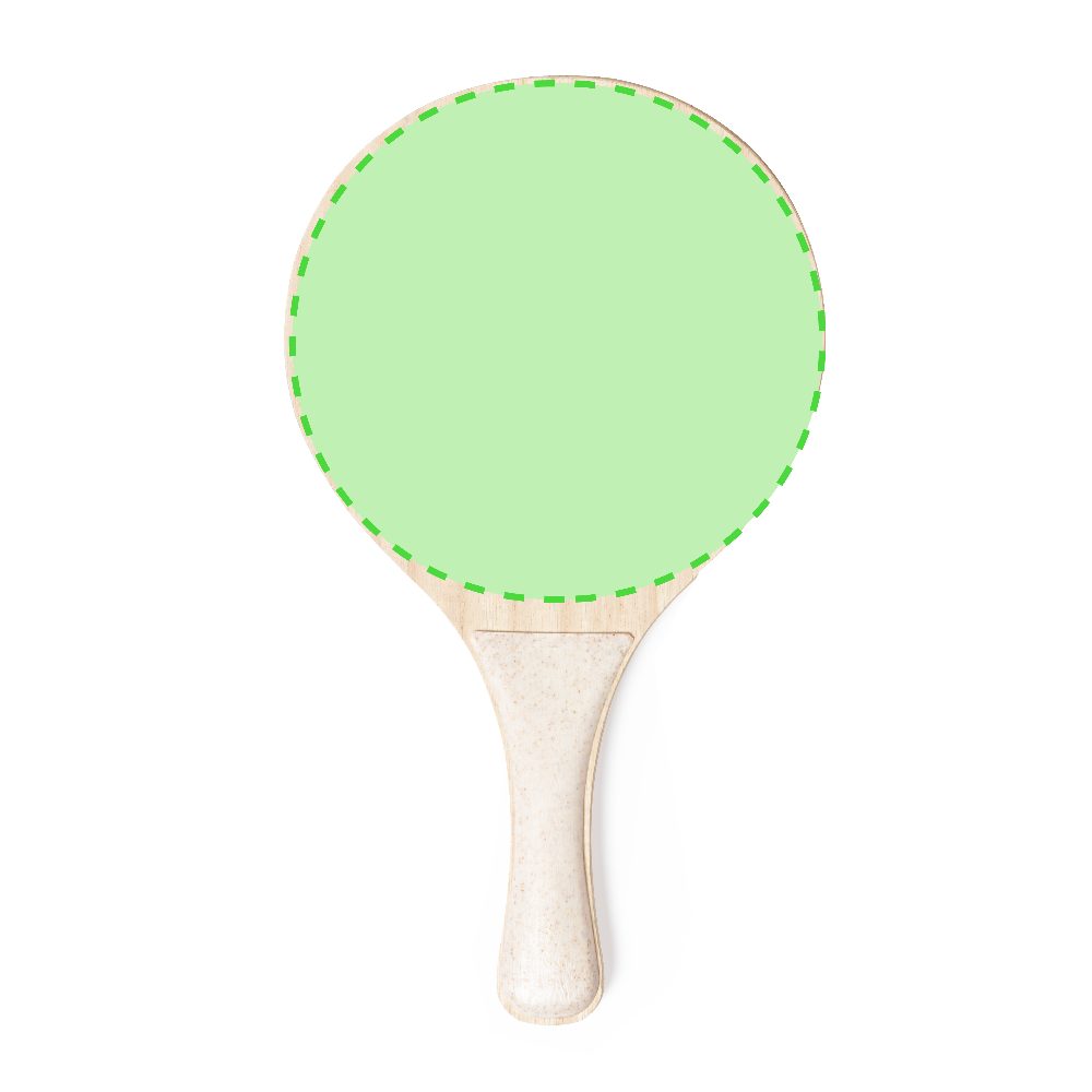 Branding diagram for Beachball racket for sublimation printing Zaxia – Area 2