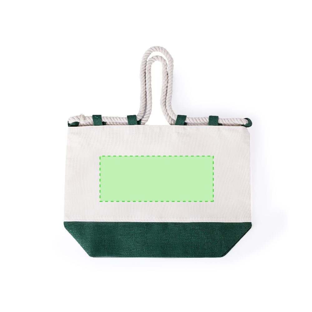 Branding diagram for Cotton shopping bag Belesi – Area 3