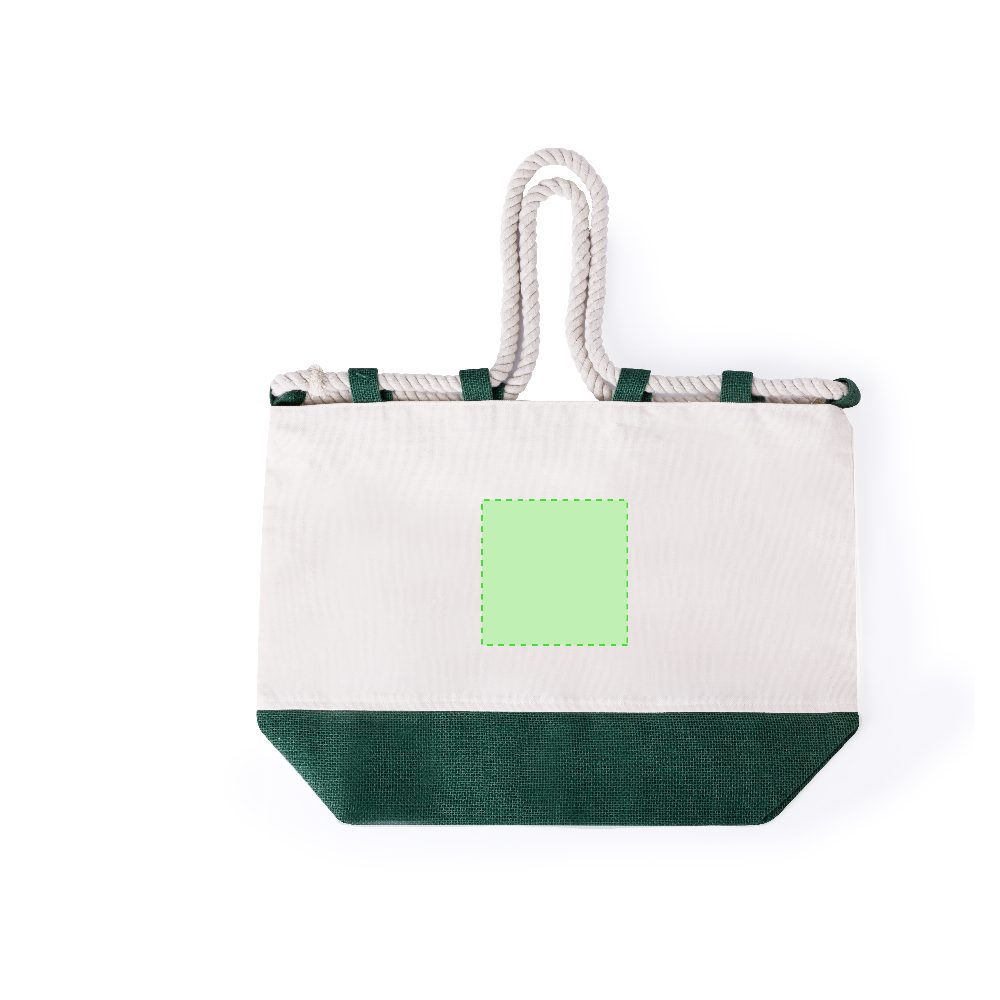 Branding diagram for Cotton shopping bag Belesi – Area 2