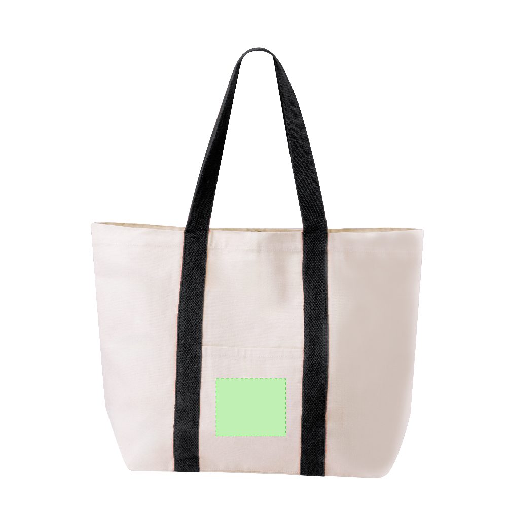 Branding diagram for Cotton shopping bag Dretan – Area 1