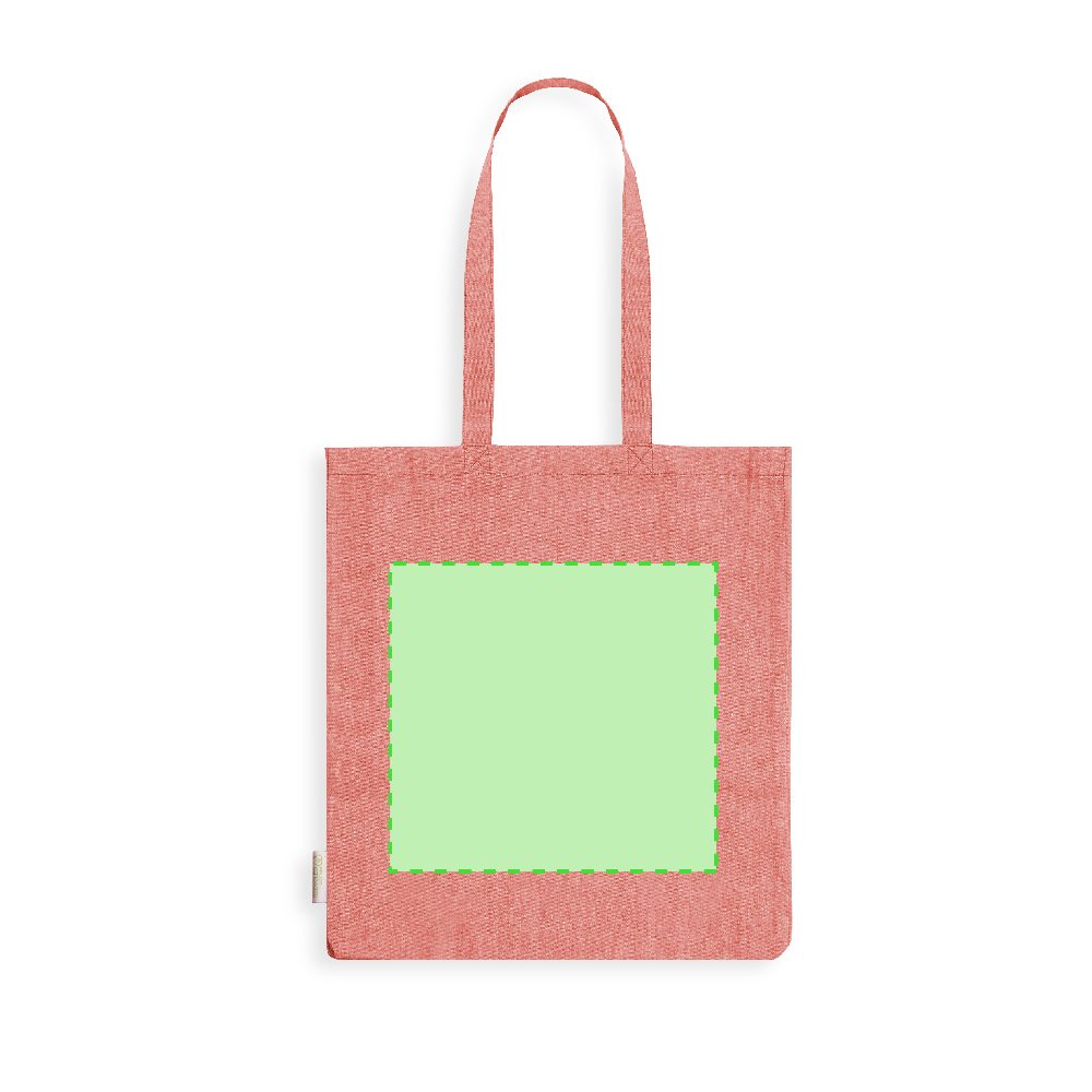 Branding diagram for Recycled cotton shopping bag Bestla – Area 1