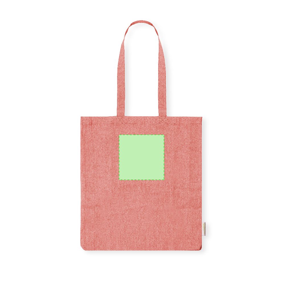Branding diagram for Recycled cotton shopping bag Bestla – Area 4