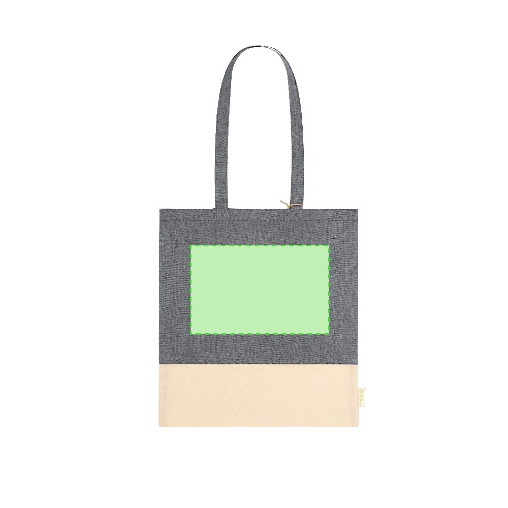 Branding diagram for Recycled cotton shopping bag Skadi – Area 1