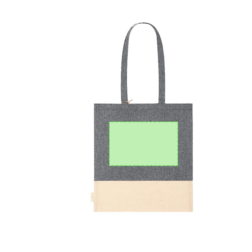 Branding diagram for Recycled cotton shopping bag Skadi – Area 2