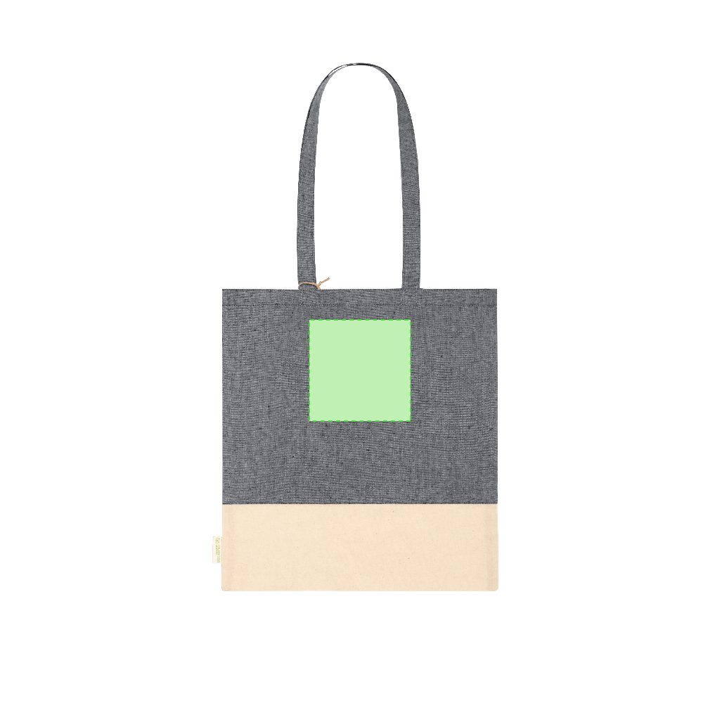 Branding diagram for Recycled cotton shopping bag Skadi – Area 4