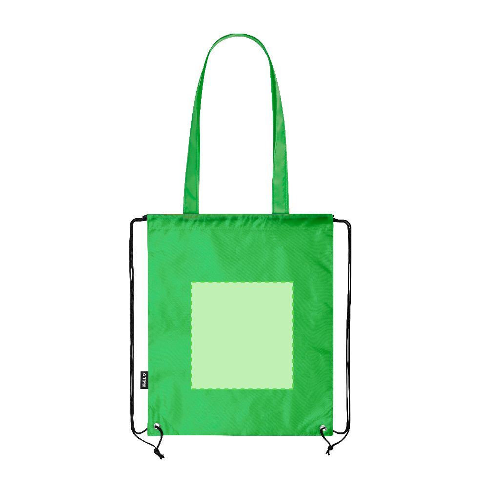 Branding diagram for Backpack with carrying bag function made of RPET Falyan – Area 2